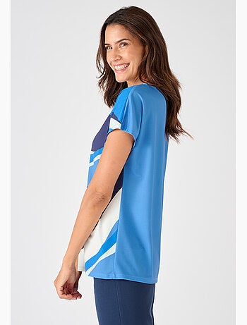 T-shirt crêpe imprimé devant - damart