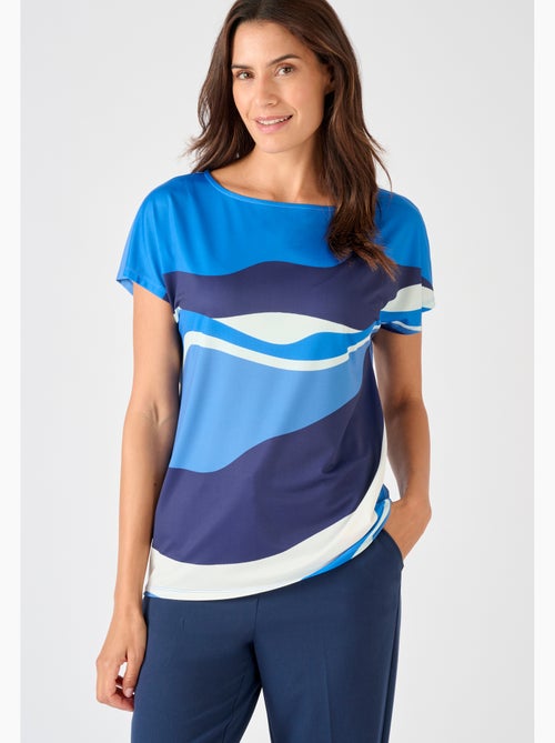 T-shirt crêpe imprimé devant - Damart - Kiabi