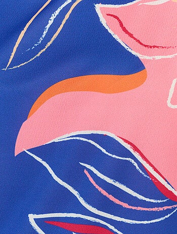 T-shirt crêpe imprimé fleuri devant - Damart