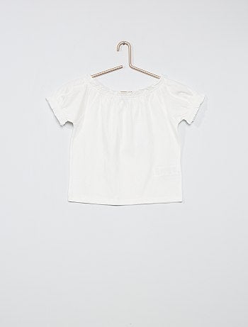 T-shirt crop bardot