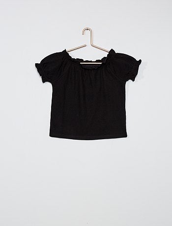 T-shirt crop bardot