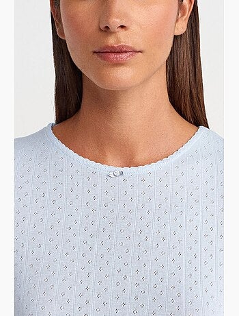 T-shirt crop côtelé femme dilvin
