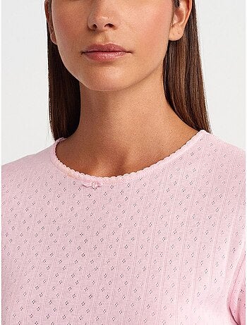 T-shirt crop côtelé femme dilvin