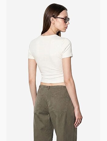 T-shirt crop en jersey coupe ajustée dilvin