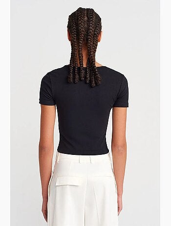 T-shirt crop en jersey coupe ajustée dilvin