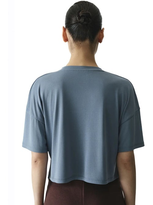 T-shirt crop en modal fendu penti - Kiabi T-shirt crop en modal fendu penti - Kiabi