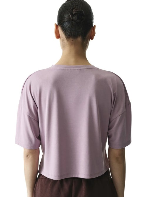 T-shirt crop en modal fendu penti - Kiabi T-shirt crop en modal fendu penti - Kiabi