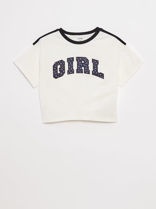 T-shirt crop esprit campus - Kiabi