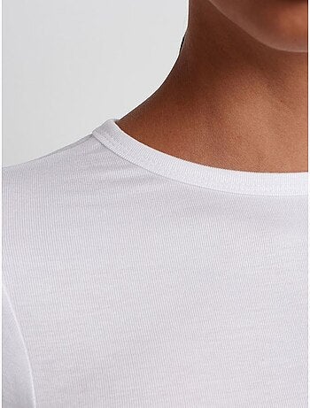 T-shirt crop femme coupe slim à col rond dilvin