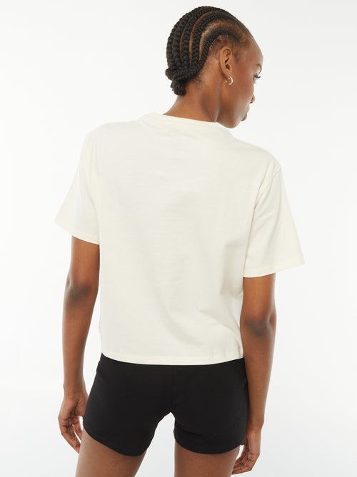 T-shirt crop 'Lakers' à manches courtes - Kiabi