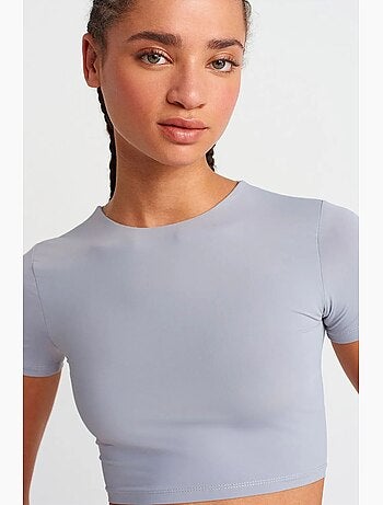 T-shirt crop slim fit femme dilvin