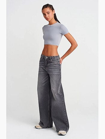 T-shirt crop slim fit femme dilvin
