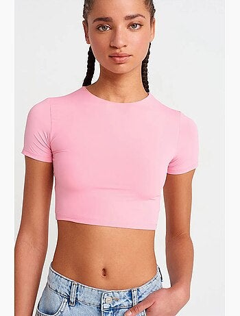 T-shirt crop slim fit femme dilvin