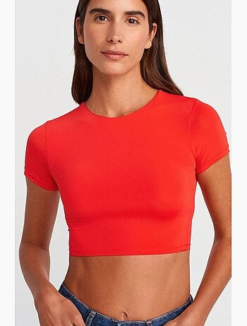 T-shirt crop slim fit femme dilvin