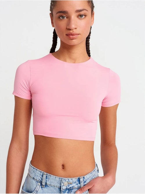 T-shirt Crop Slim Fit Femme - Kiabi T-shirt Crop Slim Fit Femme - Kiabi