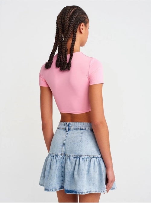 T-shirt Crop Slim Fit Femme - Kiabi T-shirt Crop Slim Fit Femme - Kiabi