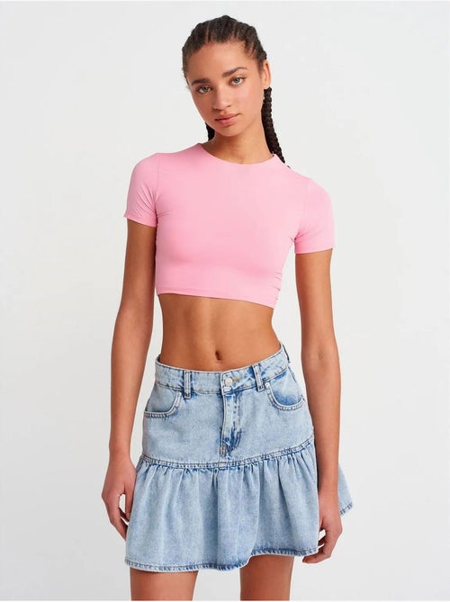 T-shirt Crop Slim Fit Femme - Kiabi T-shirt Crop Slim Fit Femme - Kiabi