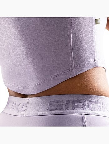 T-shirt crop top fitness manches courtes femme fitness femme harmony