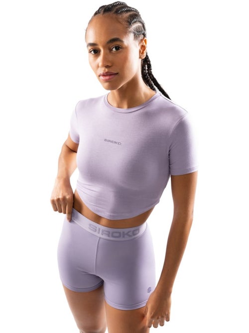 T-shirt crop top fitness manches courtes femme fitness femme harmony - Kiabi T-shirt crop top fitness manches courtes femme fitness femme harmony - Kiabi