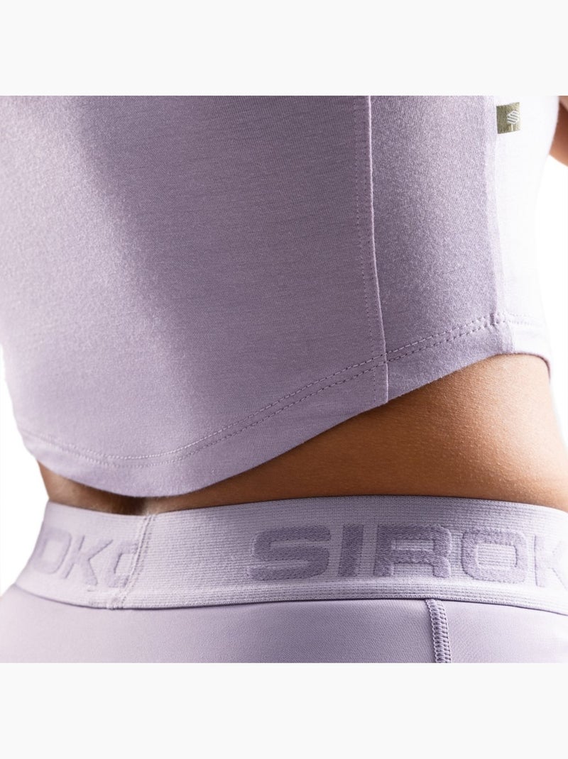 T-shirt crop top fitness manches courtes femme fitness femme harmony Violet - Kiabi