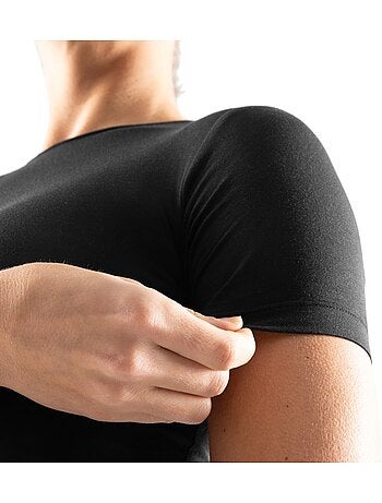 T-shirt crop top fitness manches courtes femme fitness femme sculpt