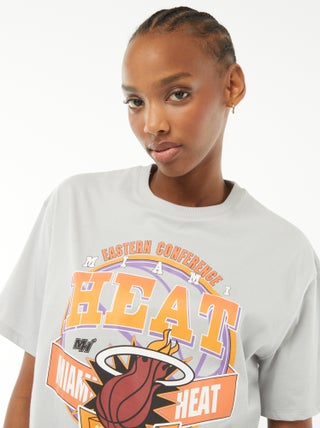 T-shirt crop-top 'Miami Heat' à manches courtes