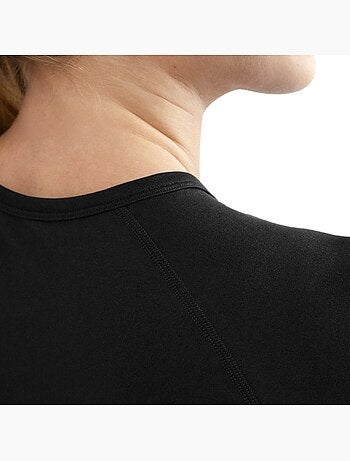 T-shirt crop top sport manches courtes sans couture femme fitness femme attitude