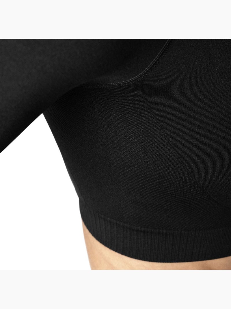 T-shirt crop top sport manches longues sans couture femme fitness femme tempo Noir - Kiabi