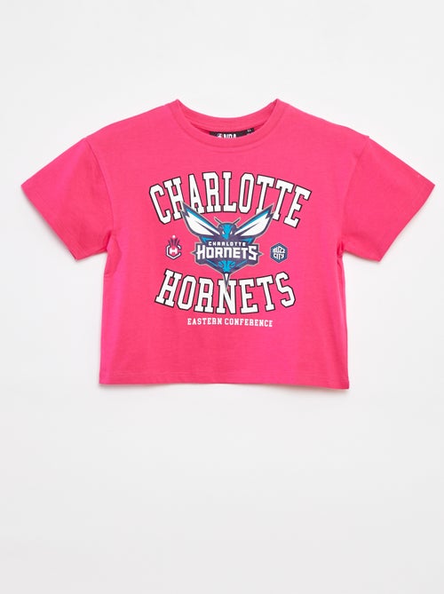 T-shirt cropped à manches courtes 'NBA' - Kiabi