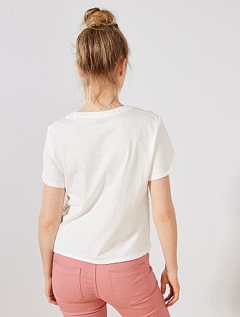 T-shirt cropped 'éco-conception' - Kiabi