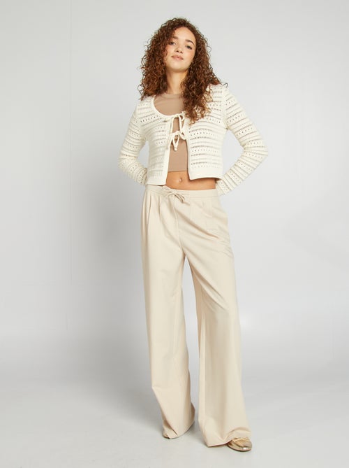 T-shirt cropped manches courtes - Kiabi