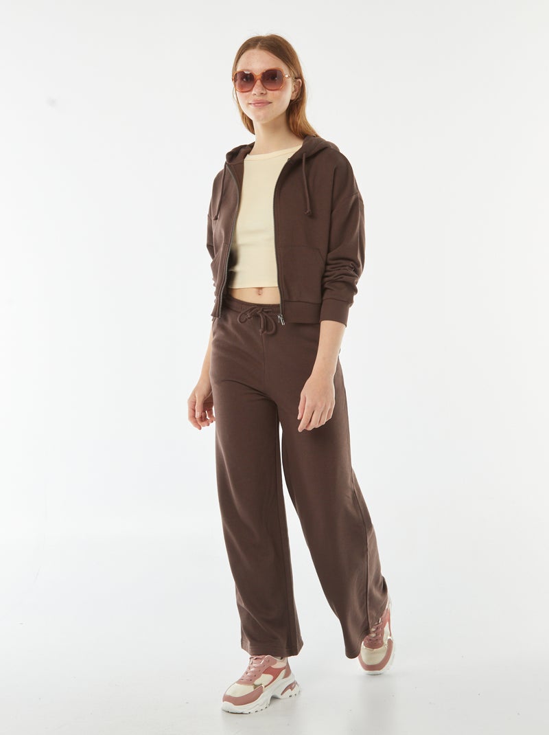 T-shirt cropped manches courtes Beige - Kiabi