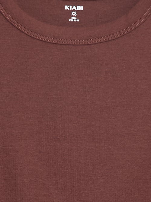 T-shirt cropped manches courtes - Kiabi