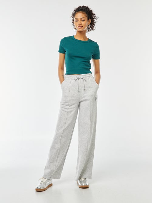 T-shirt cropped manches courtes - Kiabi