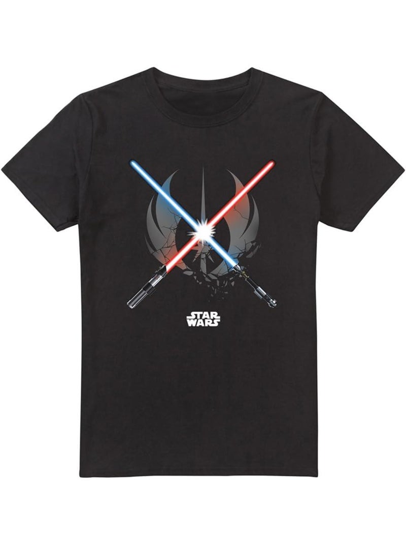 T-shirt crossed blades - la guerre des étoiles Noir - Kiabi