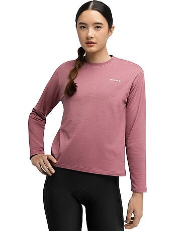 T-shirt cyclisme gravel coton manches longues femme cyclisme femme rutted-w brow