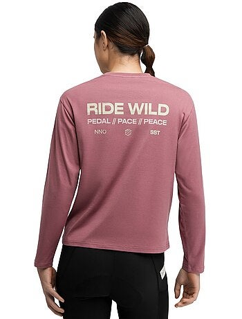 T-shirt cyclisme gravel coton manches longues femme cyclisme femme rutted-w brow