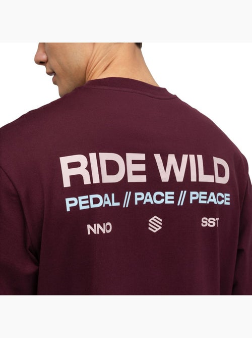 T-shirt cyclisme gravel coton manches longues homme cyclisme homme rutted burgun - Kiabi T-shirt cyclisme gravel coton manches longues homme cyclisme homme rutted burgun - Kiabi