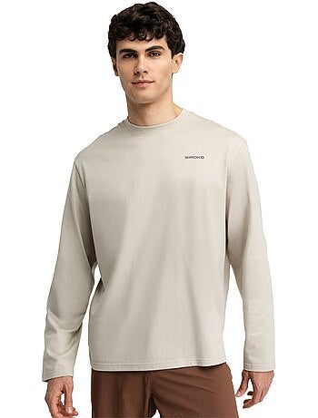 T-shirt cyclisme gravel coton manches longues homme cyclisme homme rutted
