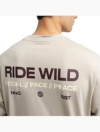 T-shirt cyclisme gravel coton manches longues homme cyclisme homme rutted