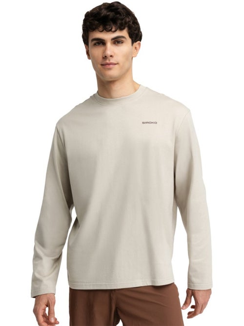 T-shirt cyclisme gravel coton manches longues homme cyclisme homme rutted - Kiabi T-shirt cyclisme gravel coton manches longues homme cyclisme homme rutted - Kiabi