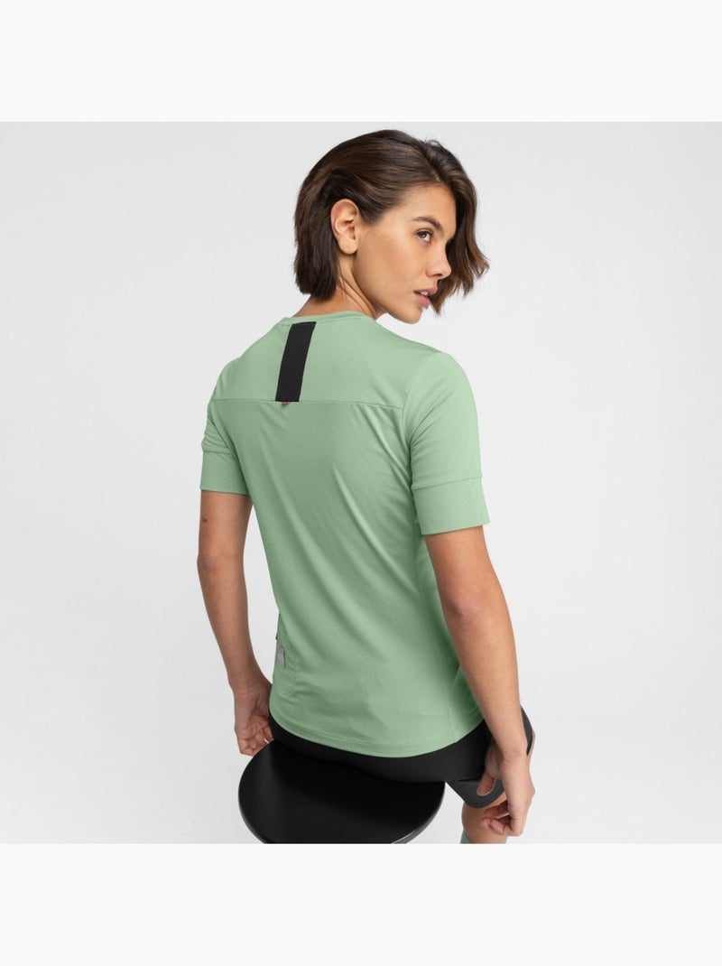 T-shirt cyclisme gravel femme cyclisme femme juniper Vert - Kiabi