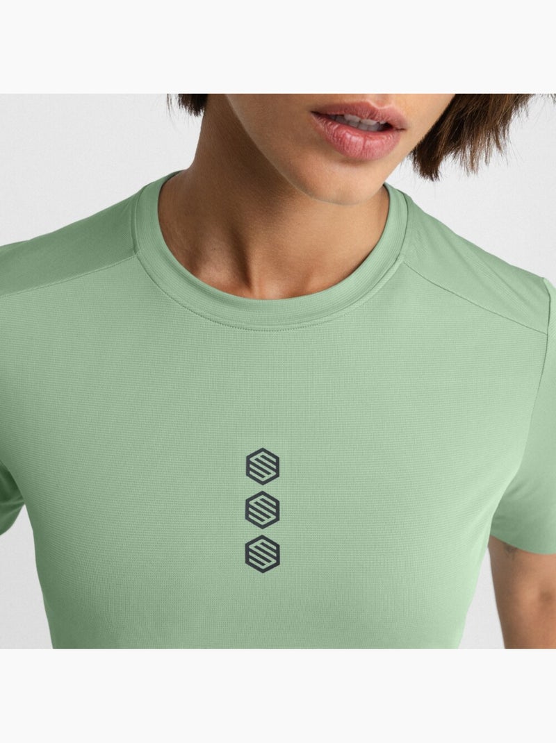 T-shirt cyclisme gravel femme cyclisme femme juniper Vert - Kiabi