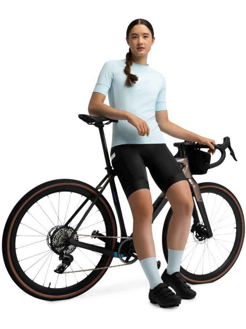 T-shirt cyclisme gravel femme cyclisme homme et femme spugla-w Bleu - Kiabi
