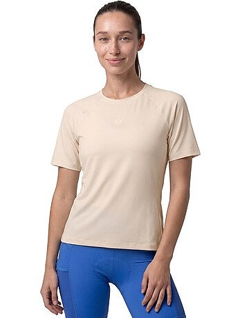 T-shirt cyclisme gravel femme femme linden-w sand