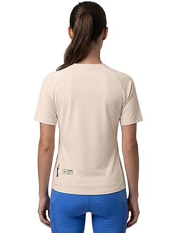 T-shirt cyclisme gravel femme femme linden-w sand
