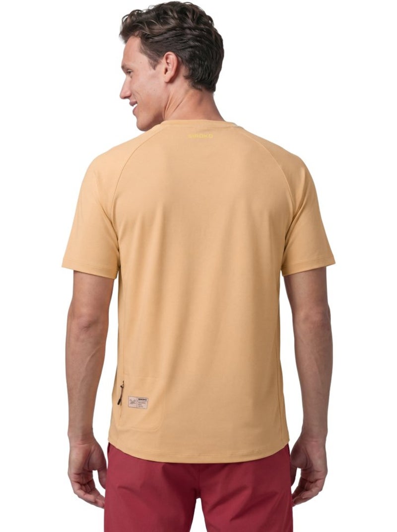 T-shirt cyclisme gravel homme homme linden Jaune - Kiabi