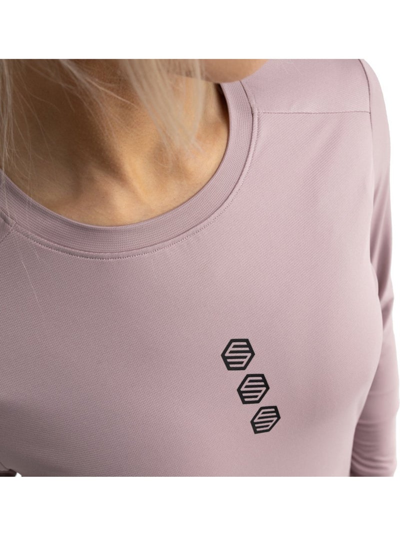 T-shirt cyclisme gravel manches longues femme cyclisme femme altiplano Violet - Kiabi
