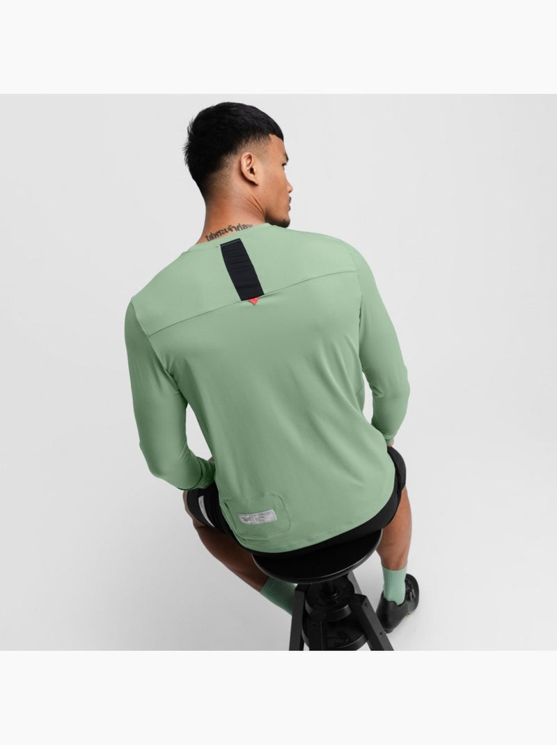 T-shirt cyclisme gravel manches longues homme cyclisme homme spruce Vert - Kiabi