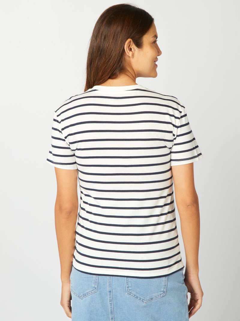 T-shirt d'allaitement avec imprimé Blanc/noir - Kiabi